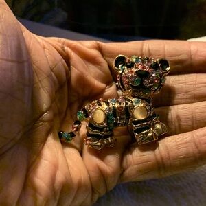 Colorful Crystal Animal Brooch